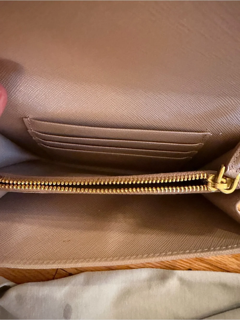 Prada Pale Blush Pink Saffiano Leather Continental Wallet